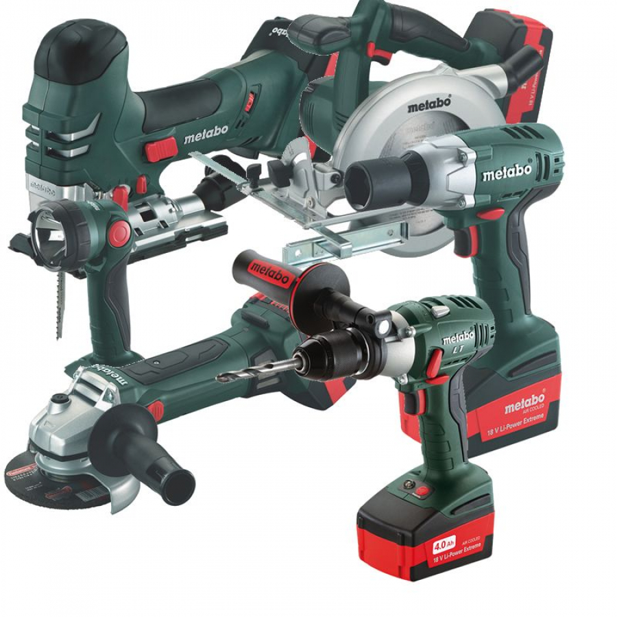Metabo Combo set 6.2.2 6 delige 18V accu combo set (3x 4.0Ah accu) in